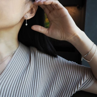 【mittag】heart pearl earring_愛心珍珠耳環(5mm淡水珍珠 小巧秀氣 細膩設計)
