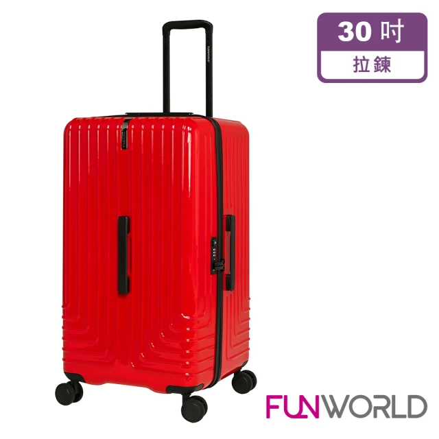 FUNWORLD 福利品29吋鑽石紋經典鋁框輕量行李箱/旅行