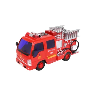【KIDMATE】台灣好車隊-消防車(中型消防車 台灣玩具車 仿真 磨輪車 聲光玩具 中文語音 ST安全玩具)