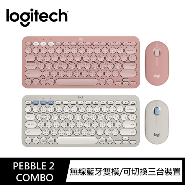 Logitech 羅技 Pebble 2 Combo 無線藍牙鍵盤滑鼠組+柴犬護腕墊