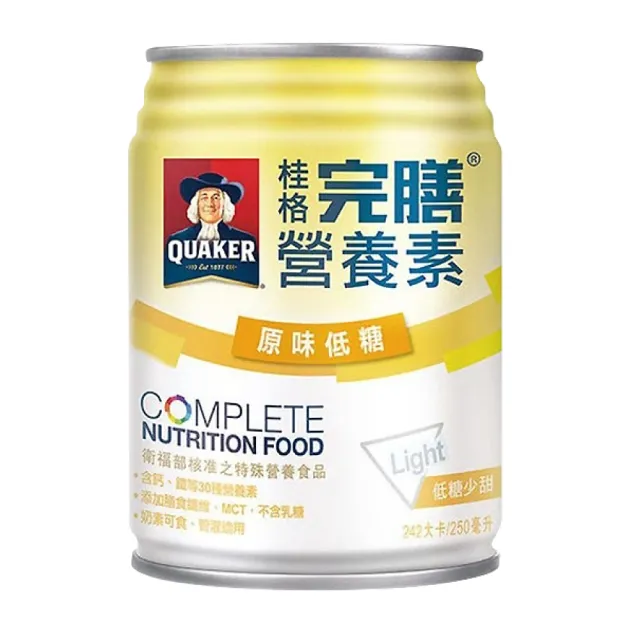 【桂格完膳】完膳營養素原味低糖250ml×24入