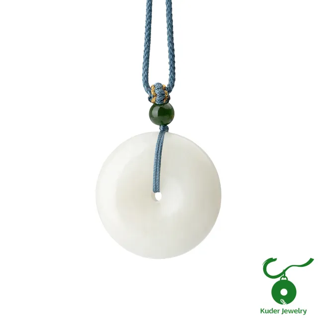 K.D.J 圓融珠寶】天然和田玉白玉和闐玉平安扣墜飾- momo購物網- 好評