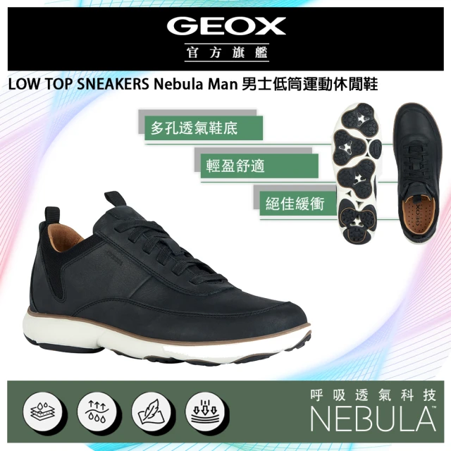 GEOX Nebula Man 男士低筒運動鞋 黑(NEBU