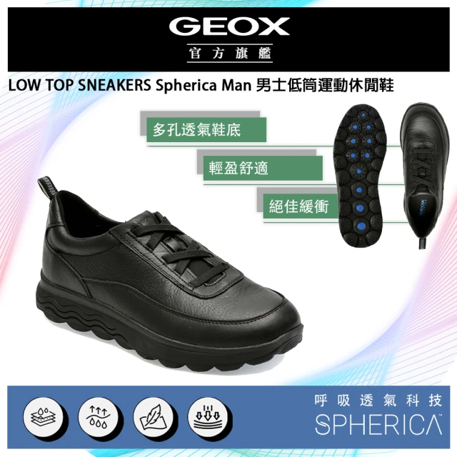 GEOXGEOX Spherica Man 男士低筒運動鞋 黑(SPHERICA™ GM3F111-11)