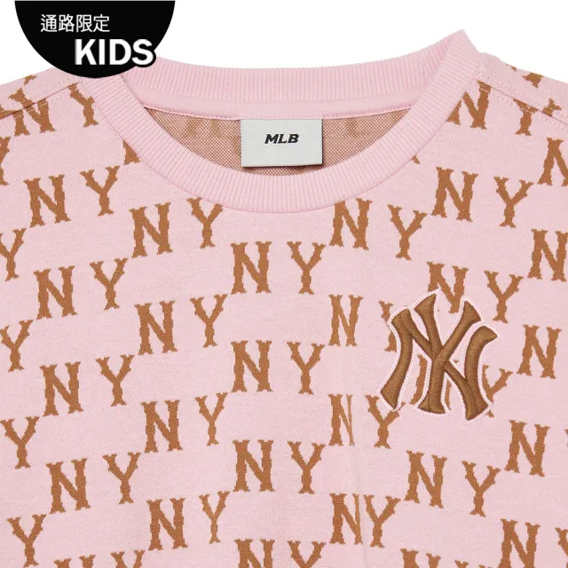 【MLB】童裝 大學T MONOGRAM系列 紐約洋基隊(7FMTM0434-50PKS)