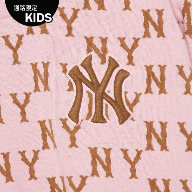 【MLB】童裝 大學T MONOGRAM系列 紐約洋基隊(7FMTM0434-50PKS)