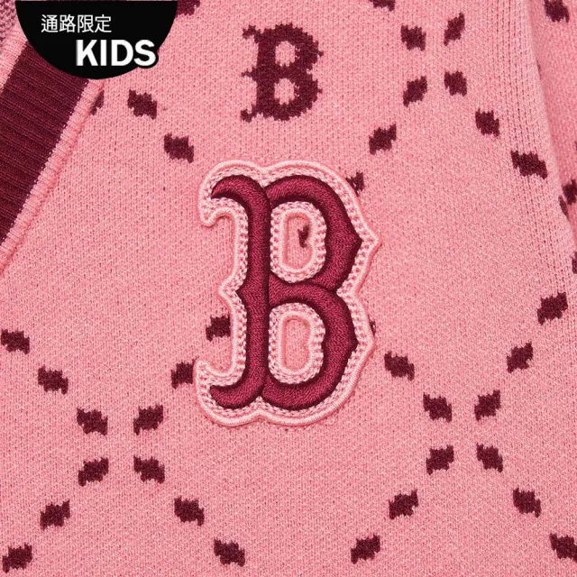 【MLB】童裝 針織衫 MONOGRAM系列 波士頓紅襪隊(7AKCMD134-43PCD)