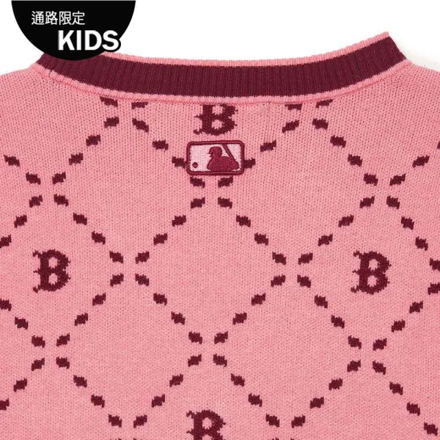 【MLB】童裝 針織衫 MONOGRAM系列 波士頓紅襪隊(7AKCMD134-43PCD)