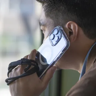 【ABSOLUTE】iPhone 15 6.1吋 LINKASEAIR軍規防摔抗變色大猩猩玻璃保護殼(裸機感透明)
