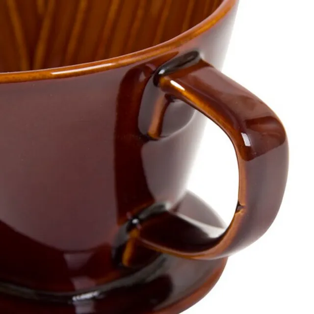 【NITORI 宜得利家居】彩釉陶瓷 梯形咖啡濾杯 JMNS-007BR 3-4杯用(JMNS)