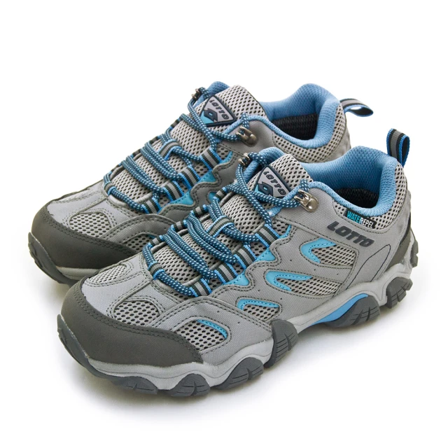 LOTTOLOTTO 女 專業多功能防水戶外踏青健行登山鞋 REX ULTRA系列(灰藍 8966)