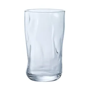 【ADERIA】飲料杯 380ml 1入 手捻仿陶系列 日本製(啤酒杯 玻璃杯 飲料杯)
