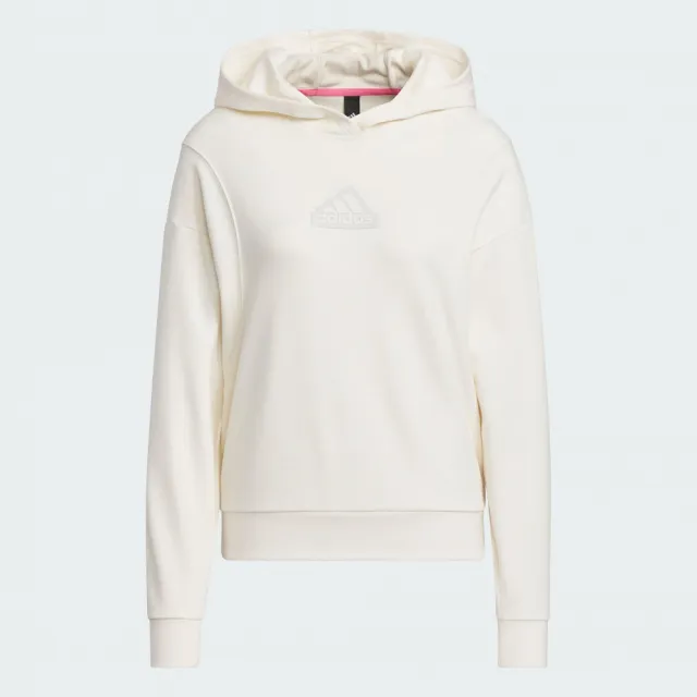 adidas 愛迪達】上衣女款長袖上衣帽T 運動亞規CITY ESC HOODY 米白