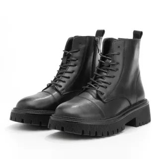 【AVICE 艾薇斯】★英倫風真皮中筒馬丁靴(修身/時尚/百搭/厚底)