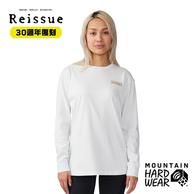 Mountain Hardwear Logo Landscape Boxy LS 30週年限定-復刻Logo長袖棉質T恤 女款 霧堤白 #2042791