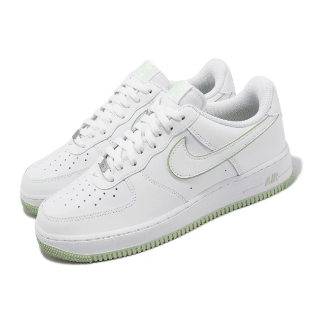 NIKE 耐吉NIKE 耐吉 休閒鞋 Air Force 1 07 白 哈密瓜綠 男鞋 AF1 綠滾邊(DV0788-105)