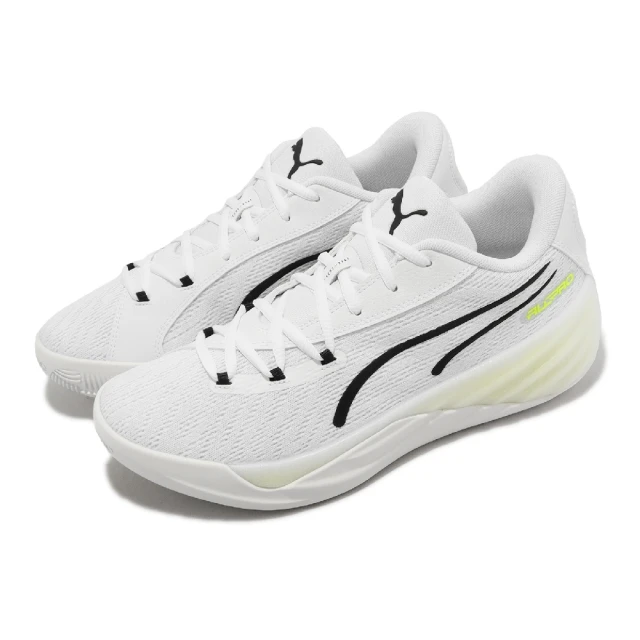 PUMA 籃球鞋 All-Pro Nitro 男鞋 白 黑 黃 支撐 氮氣中底 運動鞋(378541-01)