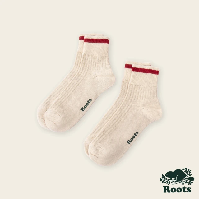 RootsRoots Roots配件-經典小木屋系列 經典元素舒適踝襪(燕麥色)