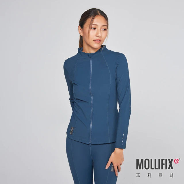 Mollifix 瑪莉菲絲 5度升溫訓練外套(夜暮藍)