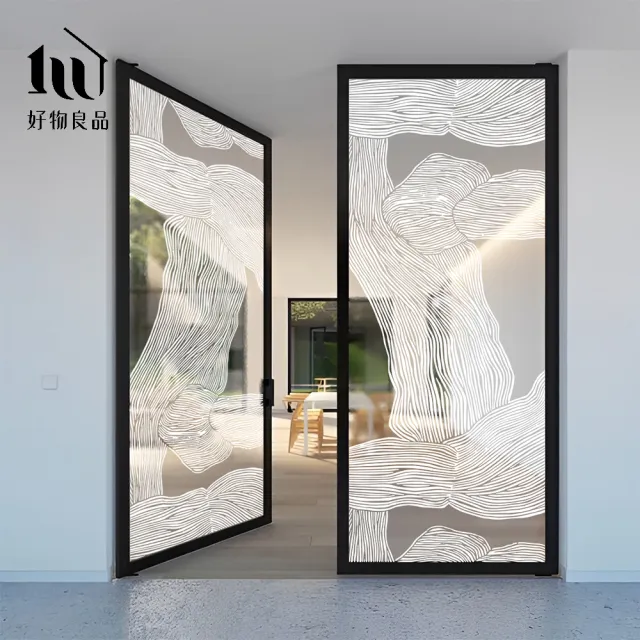 【好物良品】240x120cm獨家設計無痕無膠霧面玻璃窗戶靜電貼紙(玻璃貼 霧面貼 無痕壁貼)