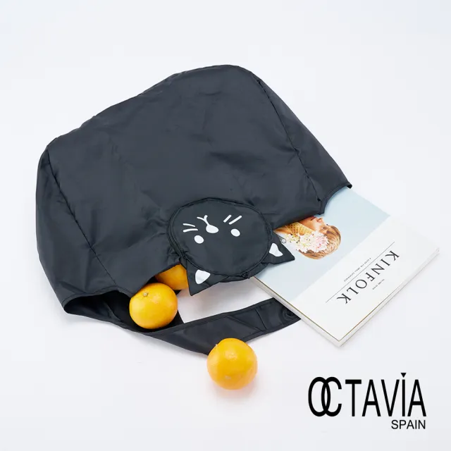 【OCTAVIA 8】OCTAVIA8 - 黑貓收納隨身購物袋- CAT黑(購物袋)