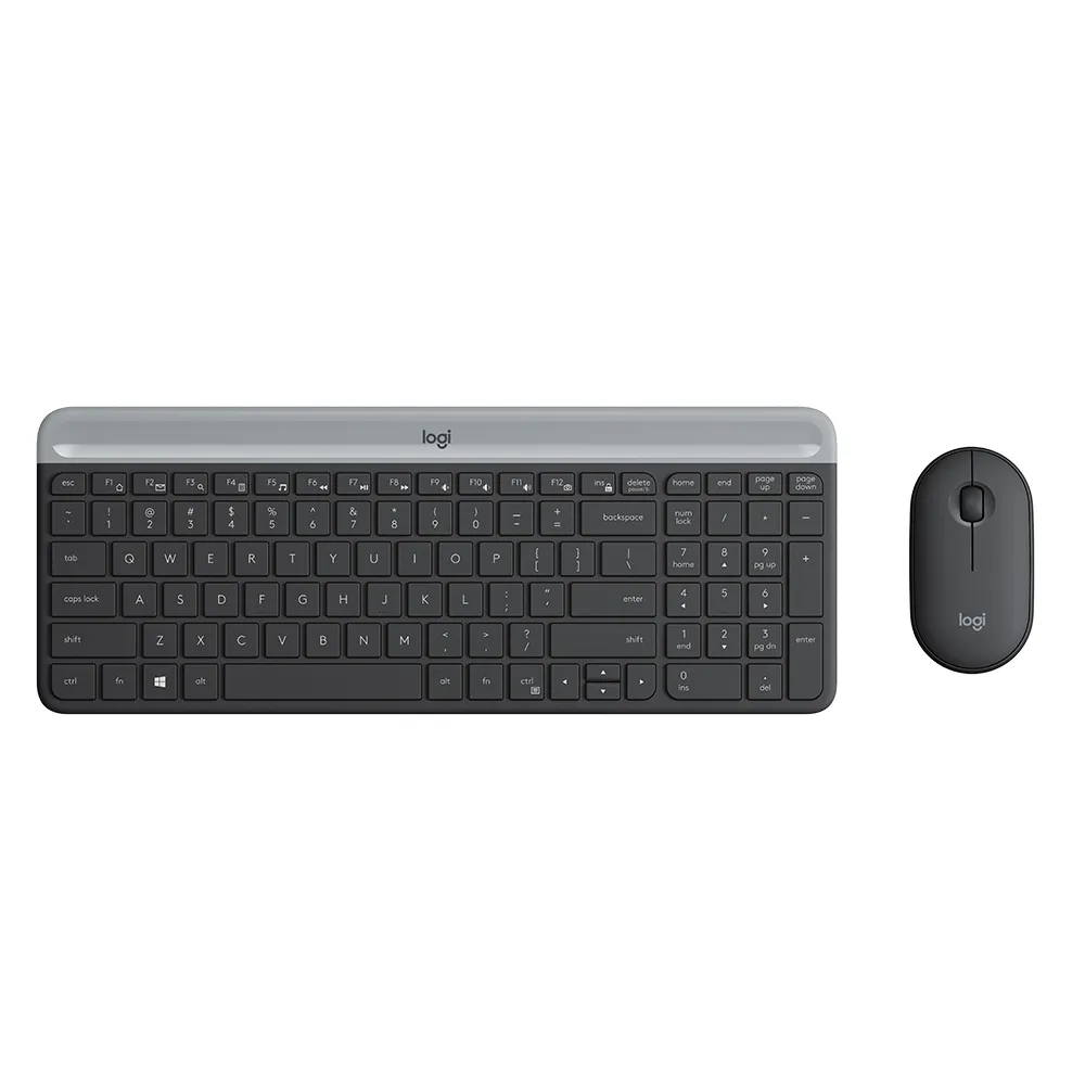 【Logitech 羅技】MK470 纖薄無線鍵鼠組(石墨灰)