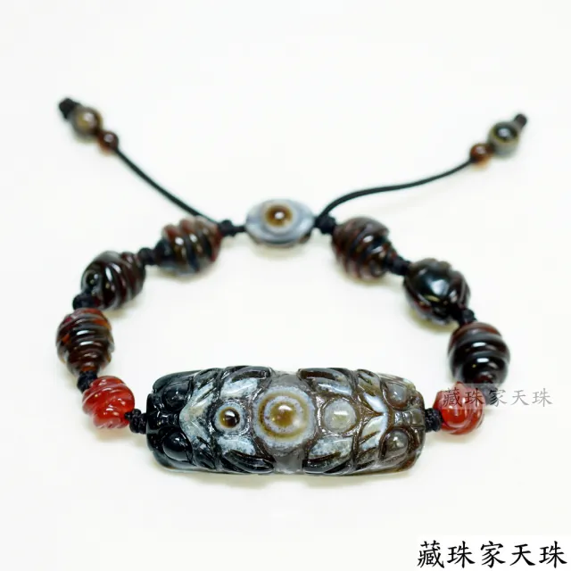 【藏珠家】雙龍聚財+財勾天眼天珠手鍊