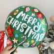 聖誕節佈置圓形鋁模氣球1顆(聖誕節 派對 氣球佈置 耶誕 裝飾 布置)
