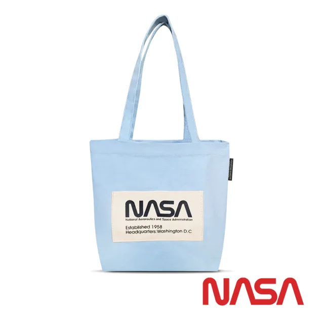 【NASA SPACE】買一送一。買包送潮流帽任選│經典厚磅棉質LOGO帆布袋-NA20003(6色可選)
