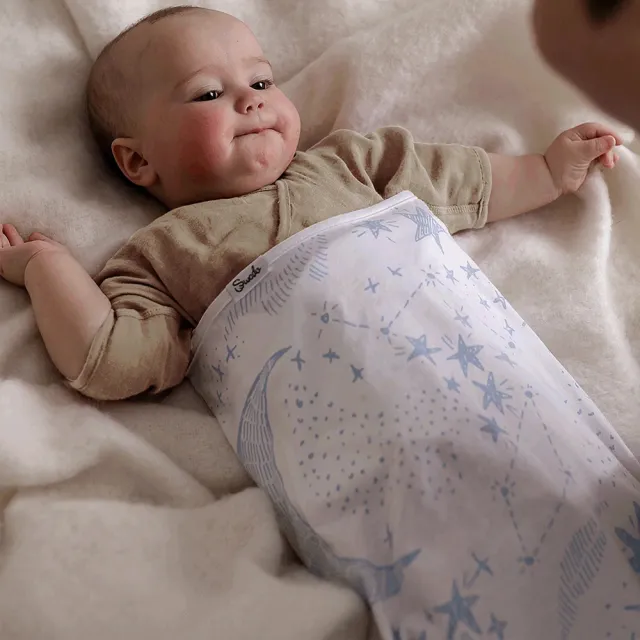 【Swado】靜音好眠包巾睡袋-有機棉童話款(嬰兒舒眠包巾 新生兒包巾 防踢被)