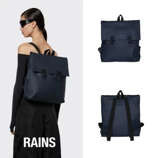 【RAINS官方直營】MSN Bag Mini 經典防水迷你雙扣環後背包(Navy 海軍藍)