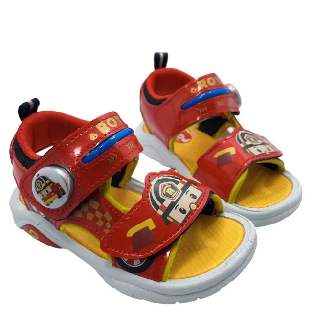 【樂樂童鞋】台灣製波力救援小隊電燈涼鞋-安寶 另有兩色可選(台灣製)