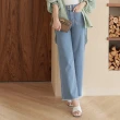 【OB 嚴選】腰圍可調節下襬抽鬚直筒牛仔褲 《BA7283》