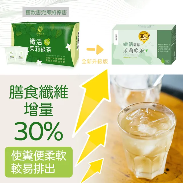 【世華生技】纖活茉莉綠茶x1盒(30包/盒.膳食纖維)