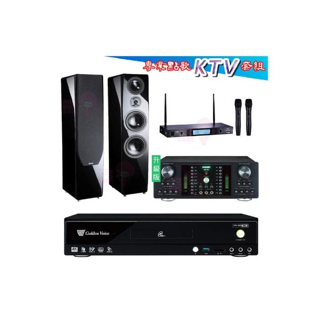 【金嗓】CPX-900 K2R+DB-7AN+TR-5600+KTF P-889 鋼考版 黑(4TB點歌機+擴大機+無線麥克風+喇叭)