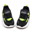 【DIADORA】大童 迪亞多那 22cm-24.5cm 超寬楦時尚運動跑鞋 機動戰甲系列(黑綠 13031)