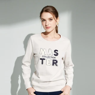 【Master Max】品牌字母設計圓領大學T(8327072)