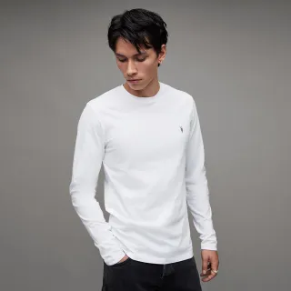 【ALLSAINTS】BRACE 純棉柔軟舒適公羊頭骨長袖T恤-白 MD119E(常規版型)