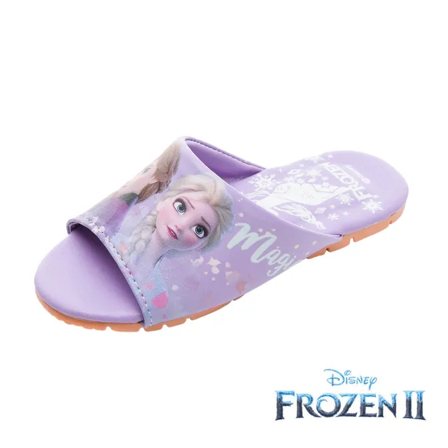 【Disney 迪士尼】正版童鞋 冰雪奇緣 室內拖鞋/穿脫方便 台灣製 紫(FNKS37037)