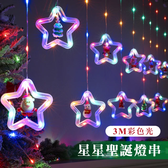 神崎家居 LED聖誕老人星星造型裝飾燈 推薦