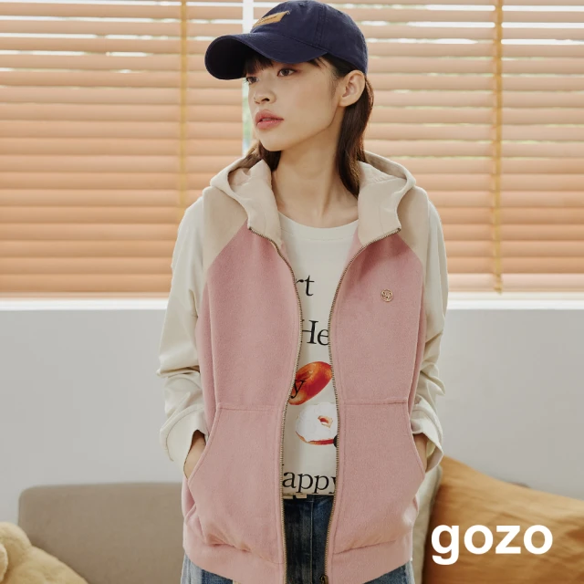 gozo gozo三次方可拆袖造型帽T(兩色)品牌優惠