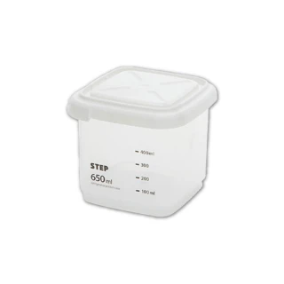 【ONE HOUSE】透明帶刻度保鮮收納盒(小650ml)