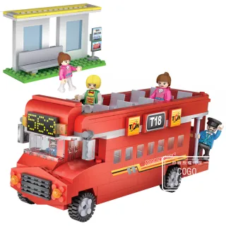 【COGO】積木 城市系列 雙層敞篷觀光巴士-4139(益智玩具/兒童玩具//聖誕禮物/交換禮物)