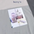 【betty’s 貝蒂思】色塊拼接印花七分袖T-shirt(共二色)