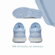 【NIKE 耐吉】休閒鞋 Air Jordan 1 Low Aluminum 白藍 喬丹 AJ1 女鞋 DC0774-141