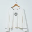 【H2O】山茶花小香風針織上衣 #3631010(黑/白色)