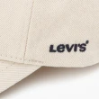 【LEVIS 官方旗艦】男女同款 可調式皮環丹寧棒球帽 / 精工刺繡Logo / 白丹寧 人氣新品 D7589-0008