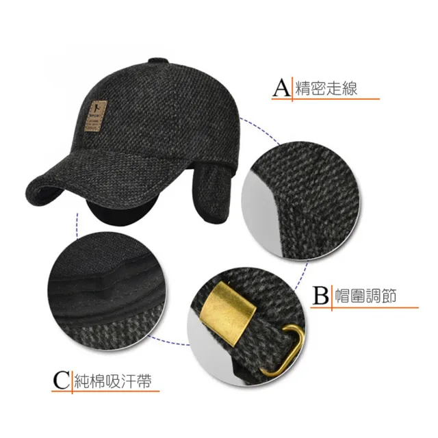【KISSDIAMOND】撞色加厚保暖老帽棒球帽(一帽兩穿/KDH-200/卡其)