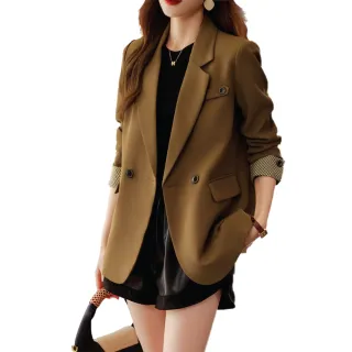 【Alishia】韓版時下寬鬆氣質百搭西裝外套(現+預 米白 / 棕 / 黑)