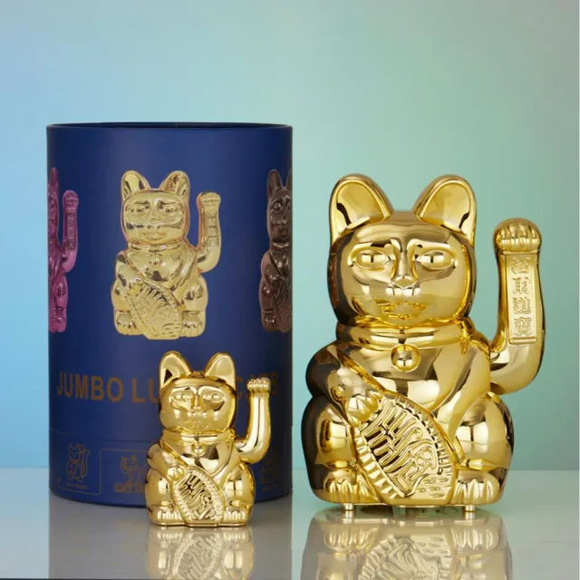 【WUZ 屋子】LA BOITE Jumbo Lucky Cats 幸運繽紛自動招手招財貓(特大號)